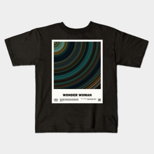 minimal_Wonder_Woman Abstract Circular Art Movie Kids T-Shirt